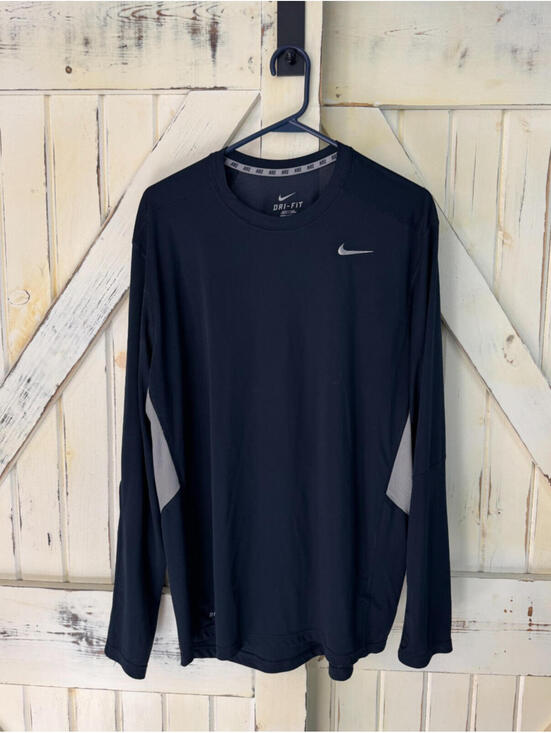Nike Other - Nike Dri-FIT Mens Long Sleeve Shirt Size XL Blue Stretch Athletic Training